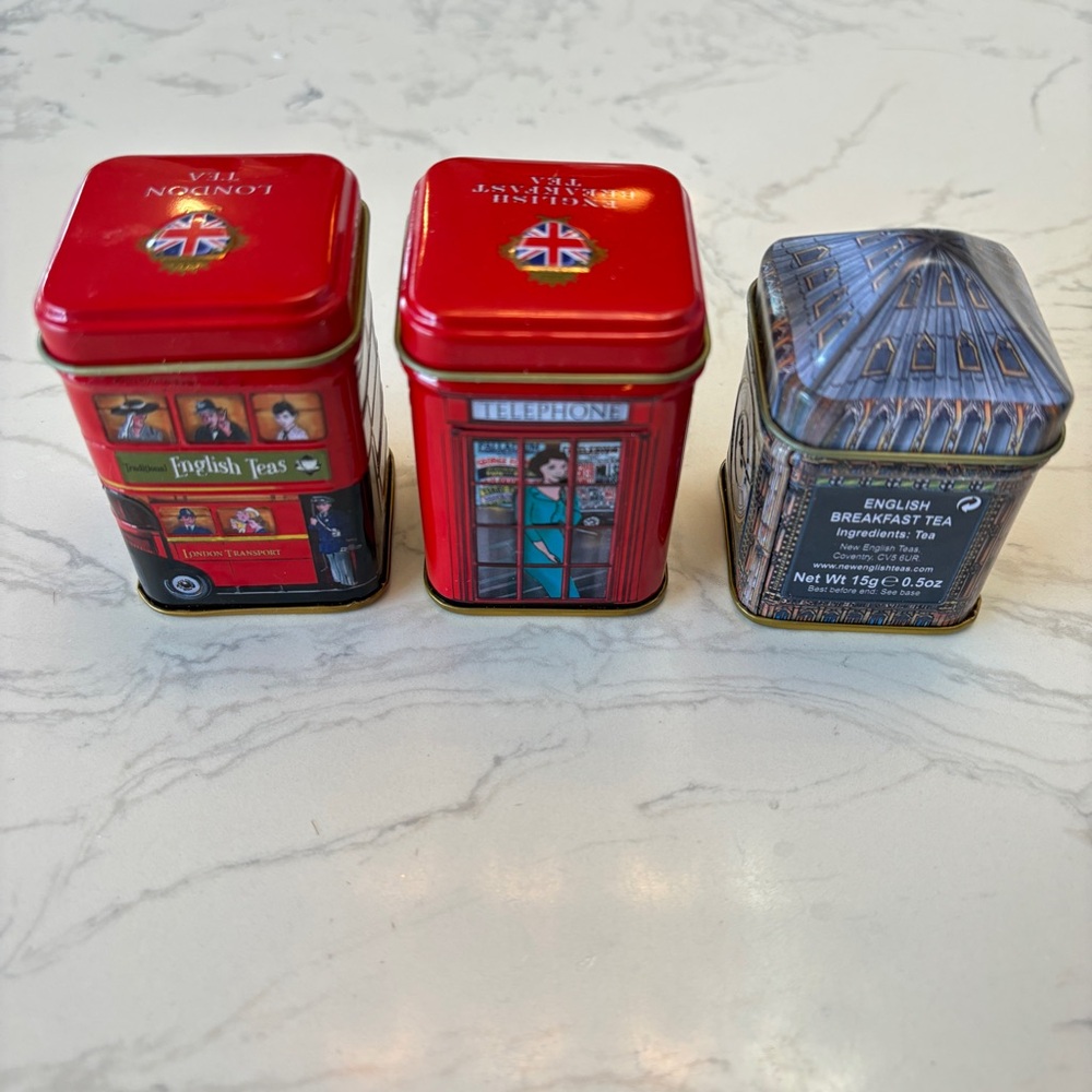 English Tea tins - set of three.